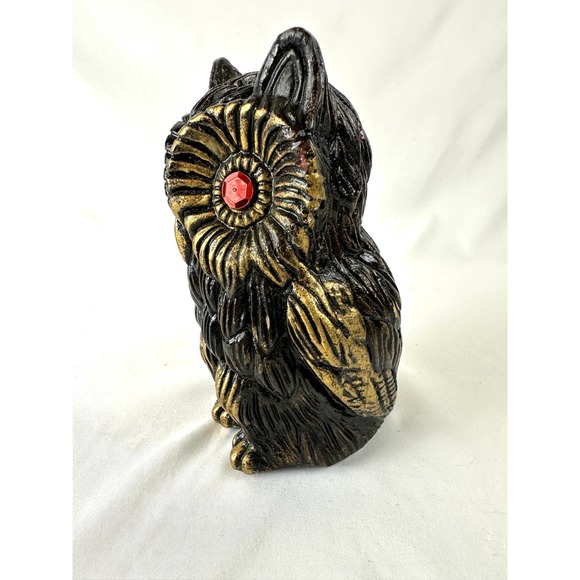 Vintage Chalkware Owl Bank Magical Moody Kitsch Woodland Animal Decor READY - Picture 4 of 10